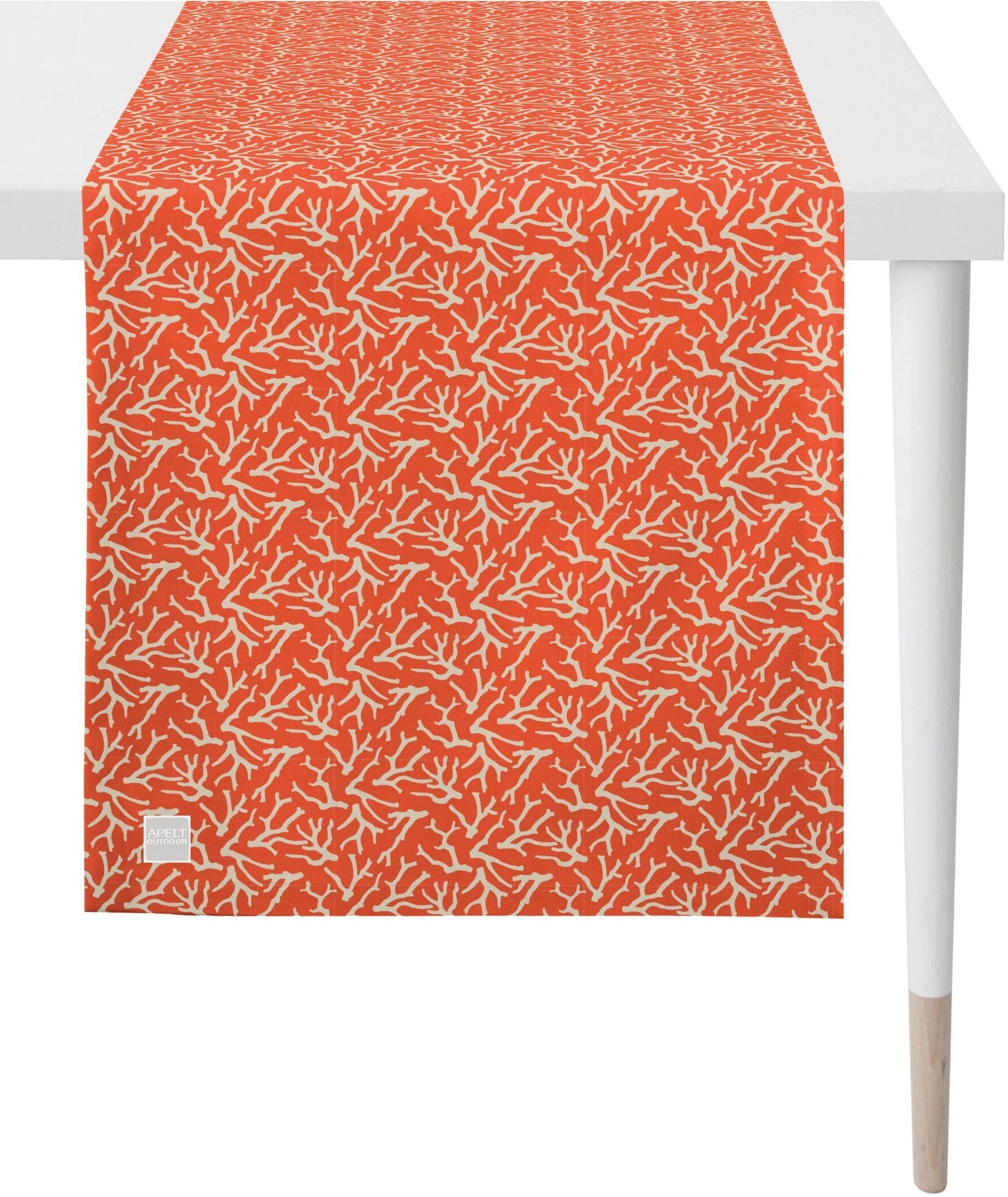 APELT Sommer Tischläufer orange/sand Sommerdeko, 3970 Outdoor, (1-tlg), Jacquardgewebe