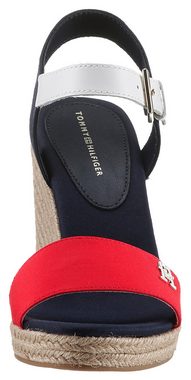 Tommy Hilfiger STRIPES WEDGE SANDAL Keilsandalette, Sommerschuh, Sandale, Keilabsatz, mit verstellbarem Riemchen