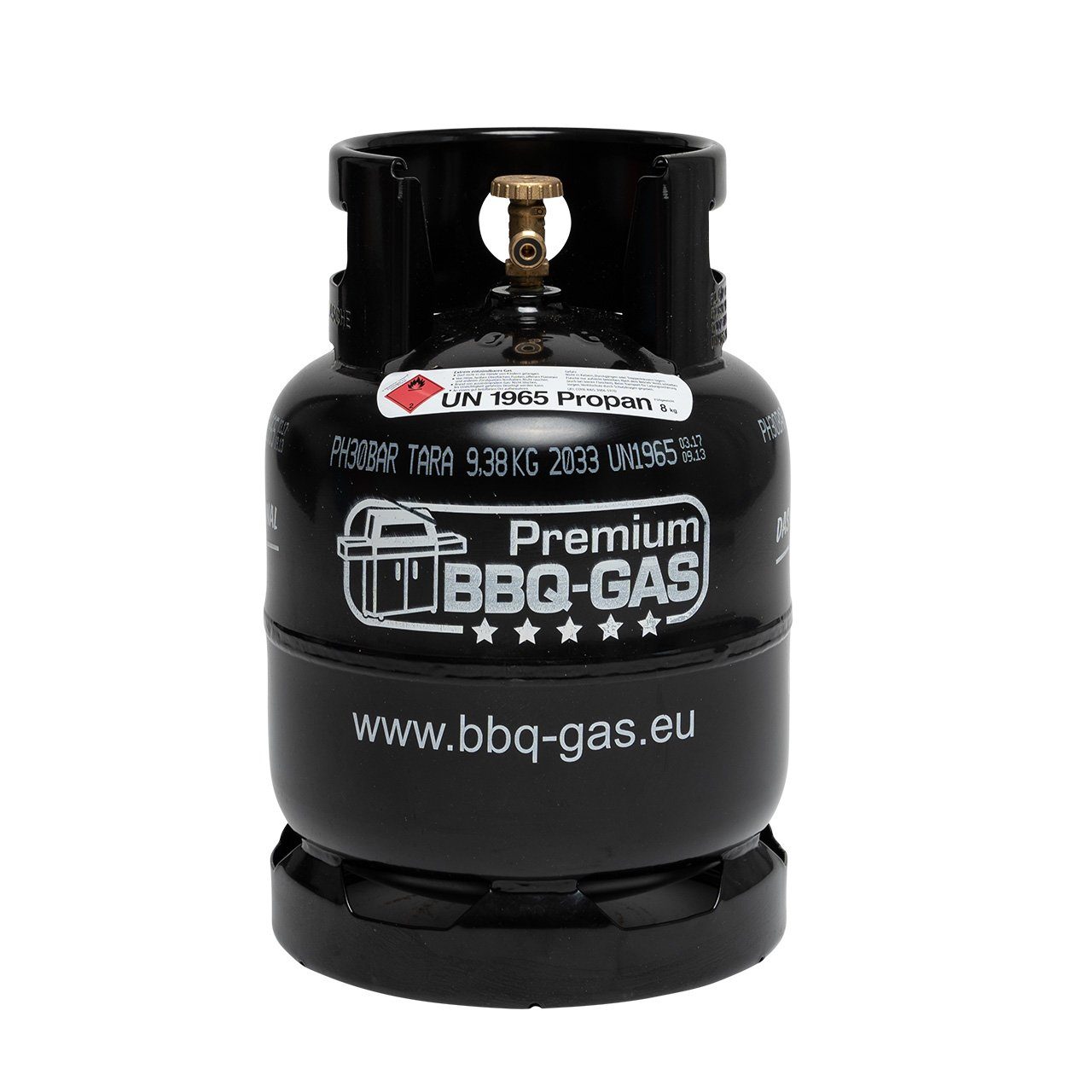 BlueCraft Gas, 8 kg Premium BBQ Propan Gasflasche ungefüllt Vollverzinkt