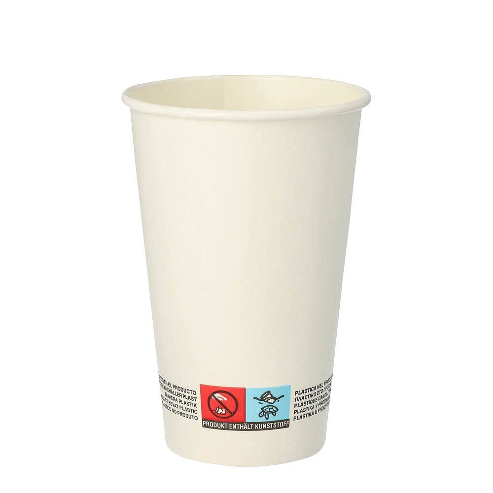 PAPSTAR Одноразовая чашка 50 Pappbecher "pure" 0,3l Trinkbecher weiß, Pappe mit PLA-Beschichtung