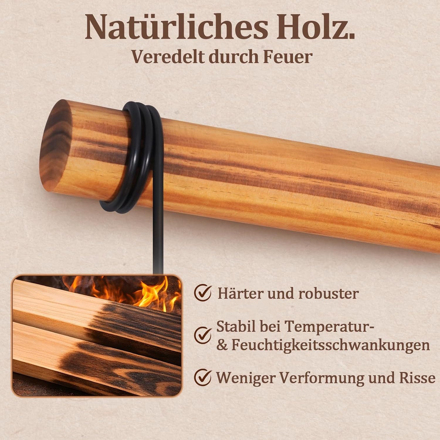 Nettlife Deckenleuchte Holz 3 flammig Retro Schwarz Deckenlampe E27 Industrial, Höhenverstellbar, LED wechselbar, Flur Wohnzimmer Schlafzimmer