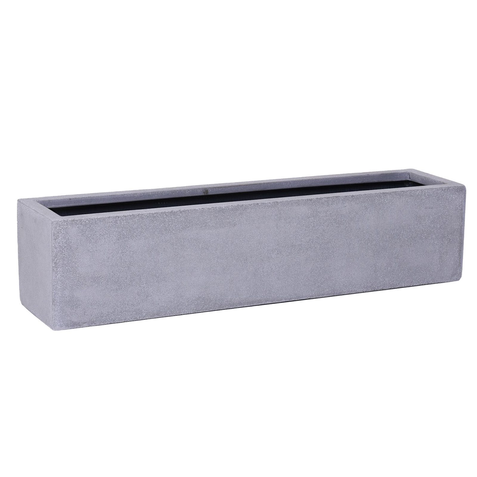 VIVANNO Balkonkasten Fiberglas FLOBO Kasten - Betongrau Beton-Design (1 St), 80x17x15 cm