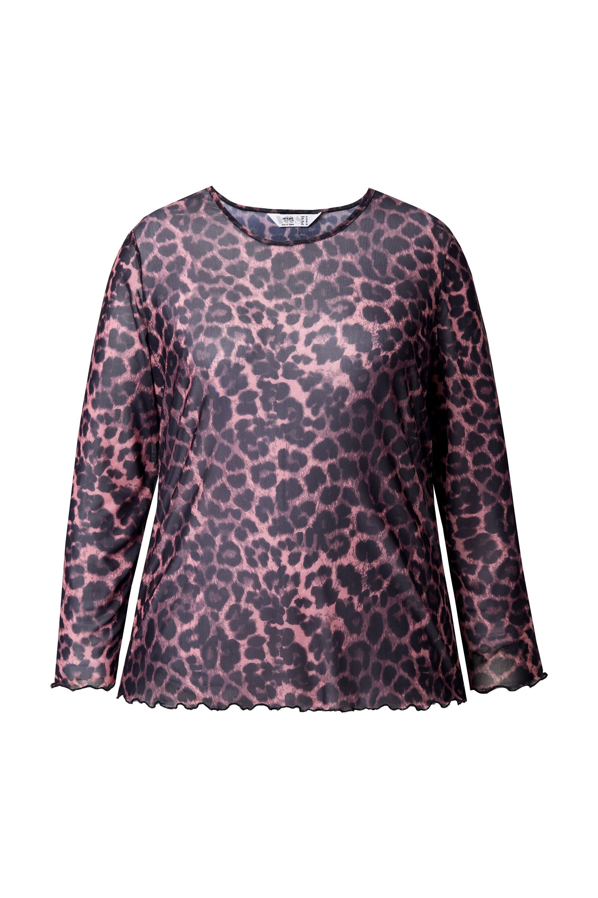 Angel of Style T-Shirt Mesh-Shirt Slim Fit Wellenmuster Langarm günstig online kaufen
