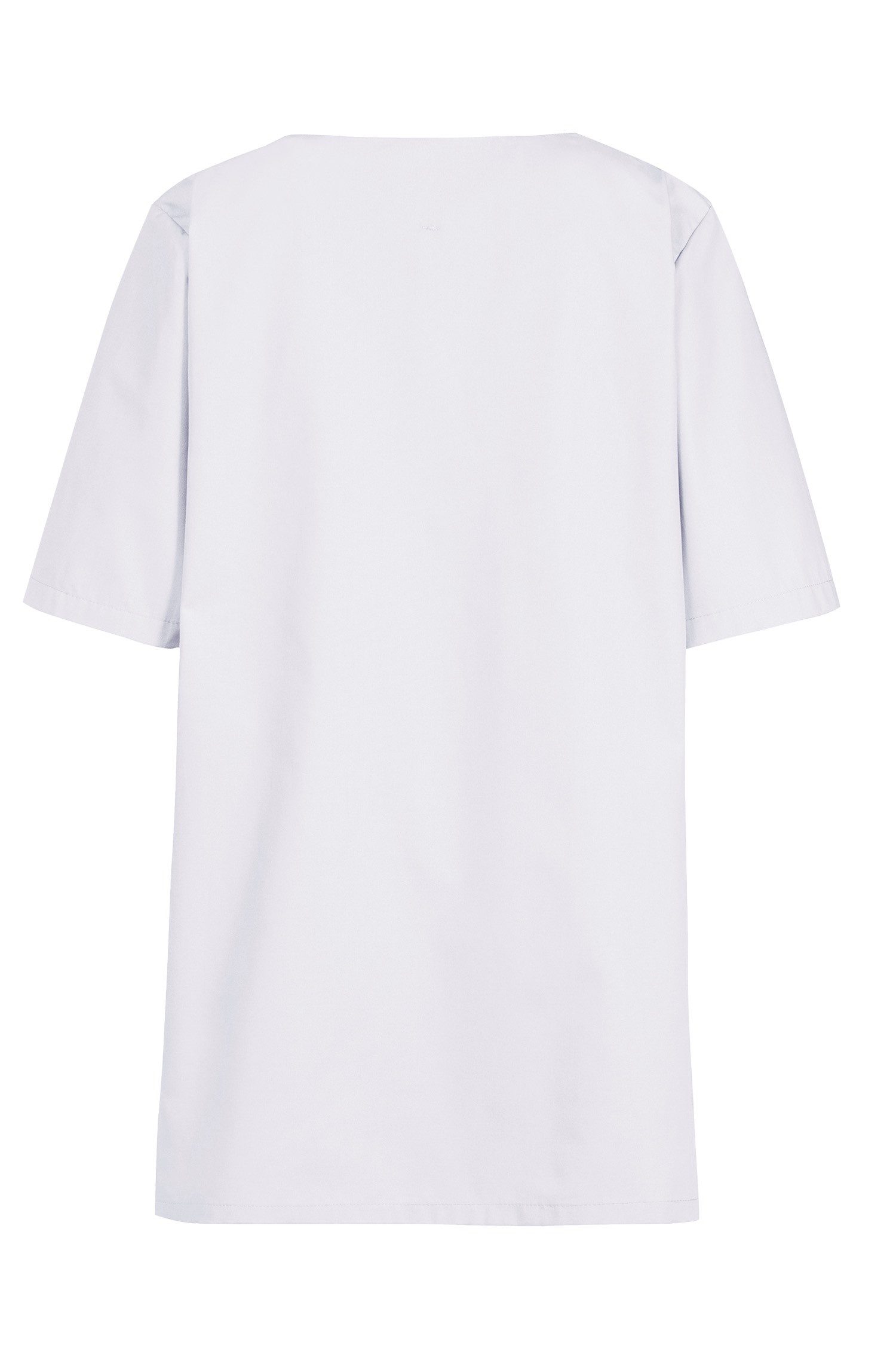 GREIFF Schlupfbluse Greiff CARE Damen Schlupfkasack Kurzarm V-Neck Regular-Fit Weiß