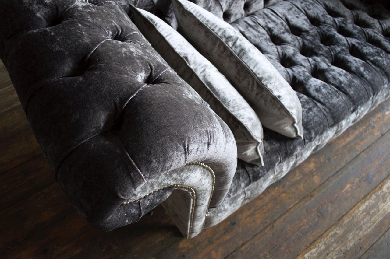 JVmoebel Chesterfield-Sofa, Klass Garnitur Design Leder Couch Chesterfield Polster Luxus Sofa