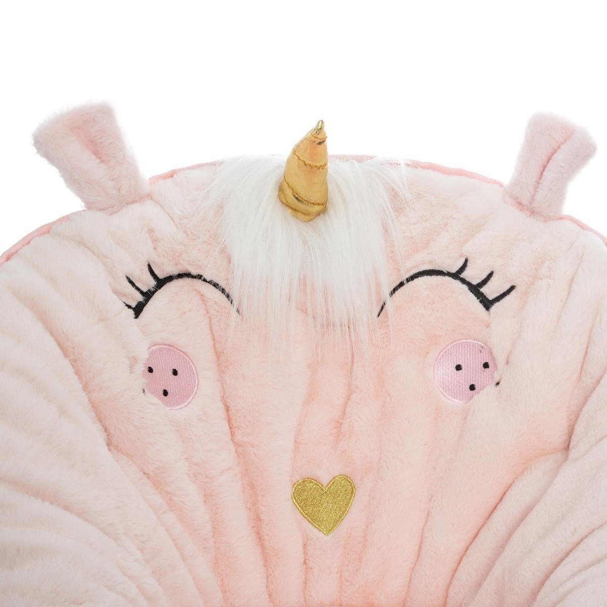 Atmosphera Créateur d'intérieur Kindersessel Klappsessel aus Stoff Einhorn, hellrosa - Atmosphera for kids