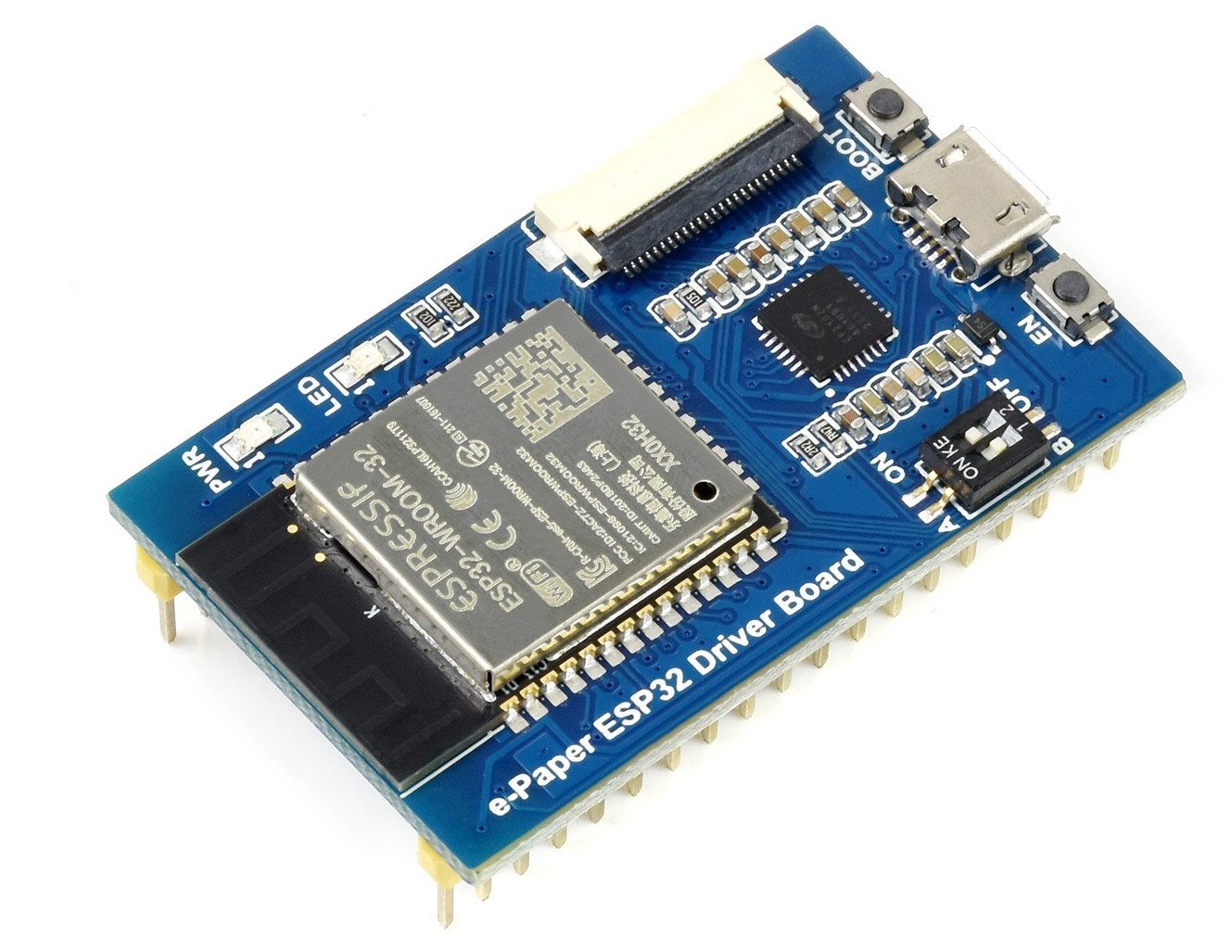 LED-Display Waveshare Universal e-Paper Treiberboard, ESP32, WiFi, Bluetooth, SPI
