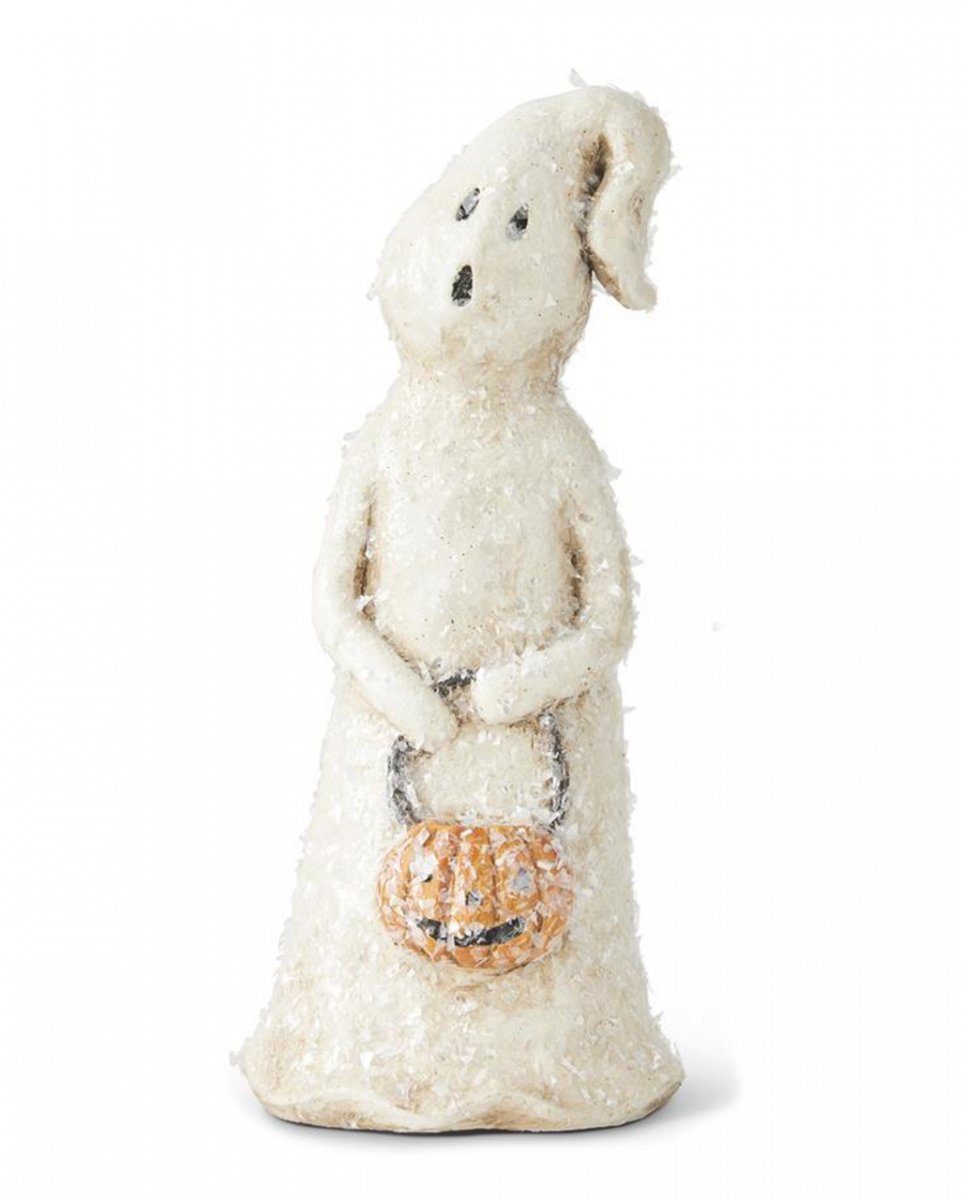 Horror-Shop Dekoobjekt Glitzer Geist Figur mit Kürbis 20cm günstig online kaufen