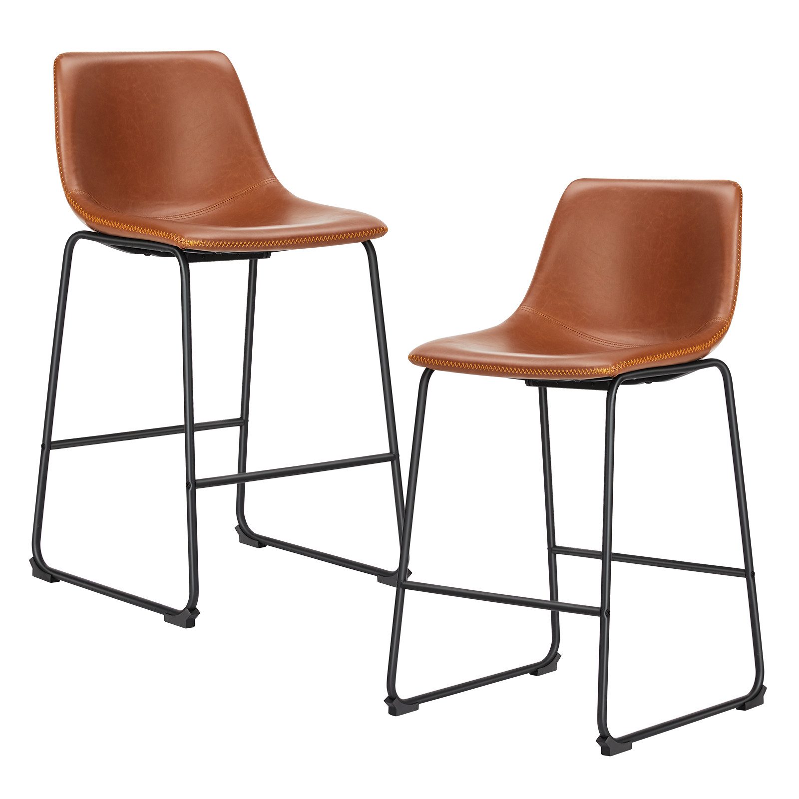 Fanttik Barhocker Armlose Barhocker aus Kunstleder günstig online kaufen