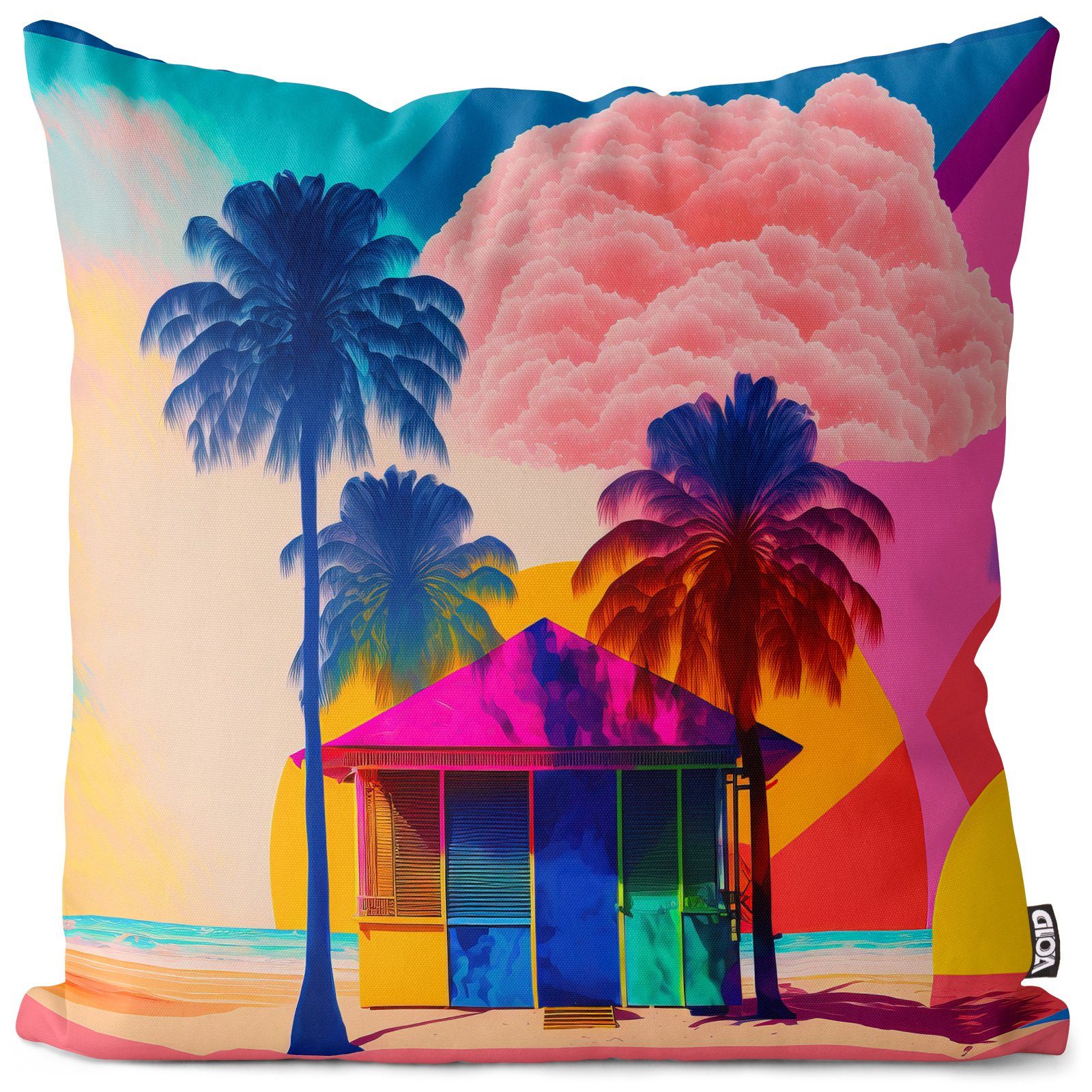 VOID Kissenbezug, (1 Stück), Strandhaus Meer Palmen urlaub insel strand meer ozean baden schwimmen