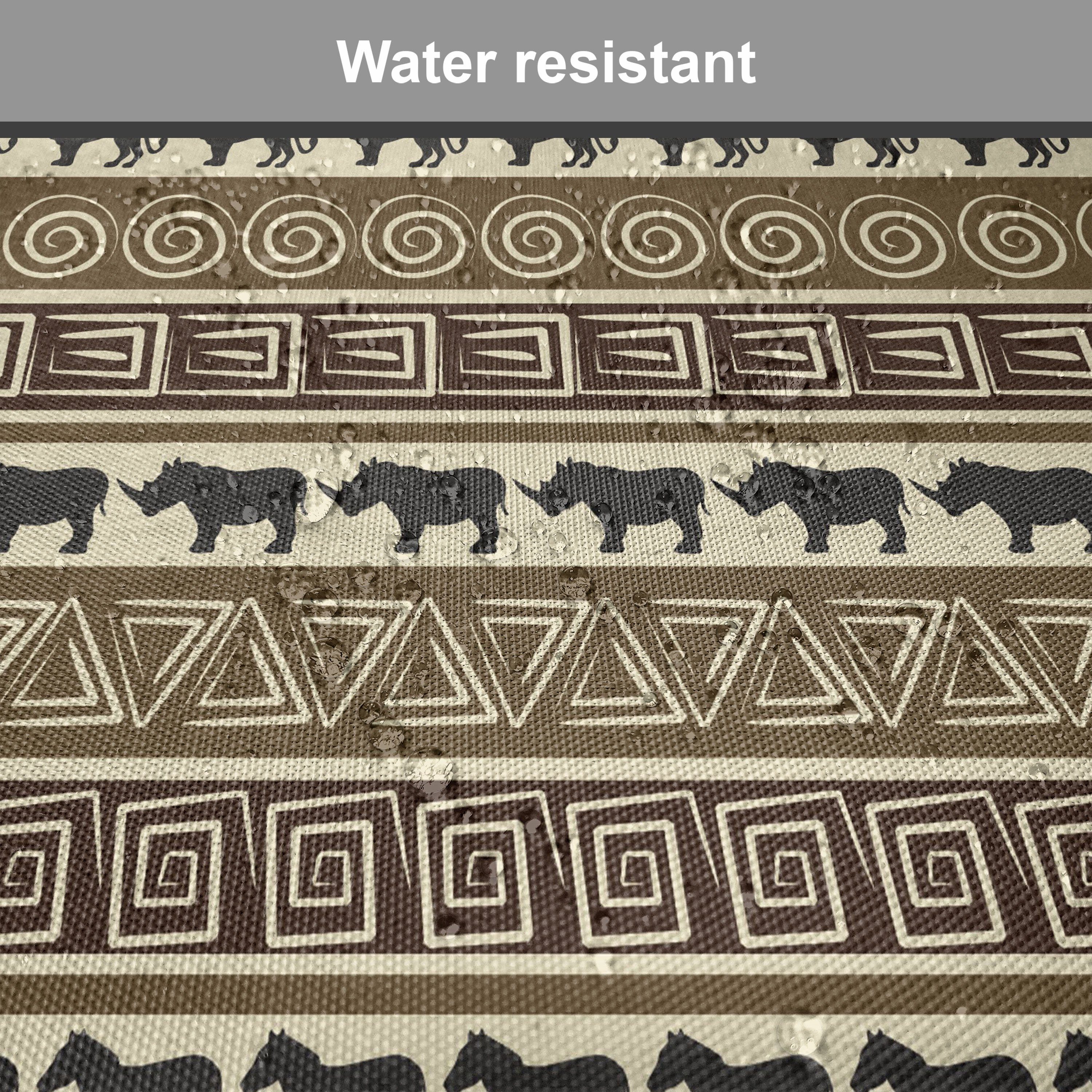 für wasserfestes Küchensitze, Abakuhaus Riemen Geometrisch Dekoratives Tiere Stuhlkissen Theme Stripes mit Kissen Afrika