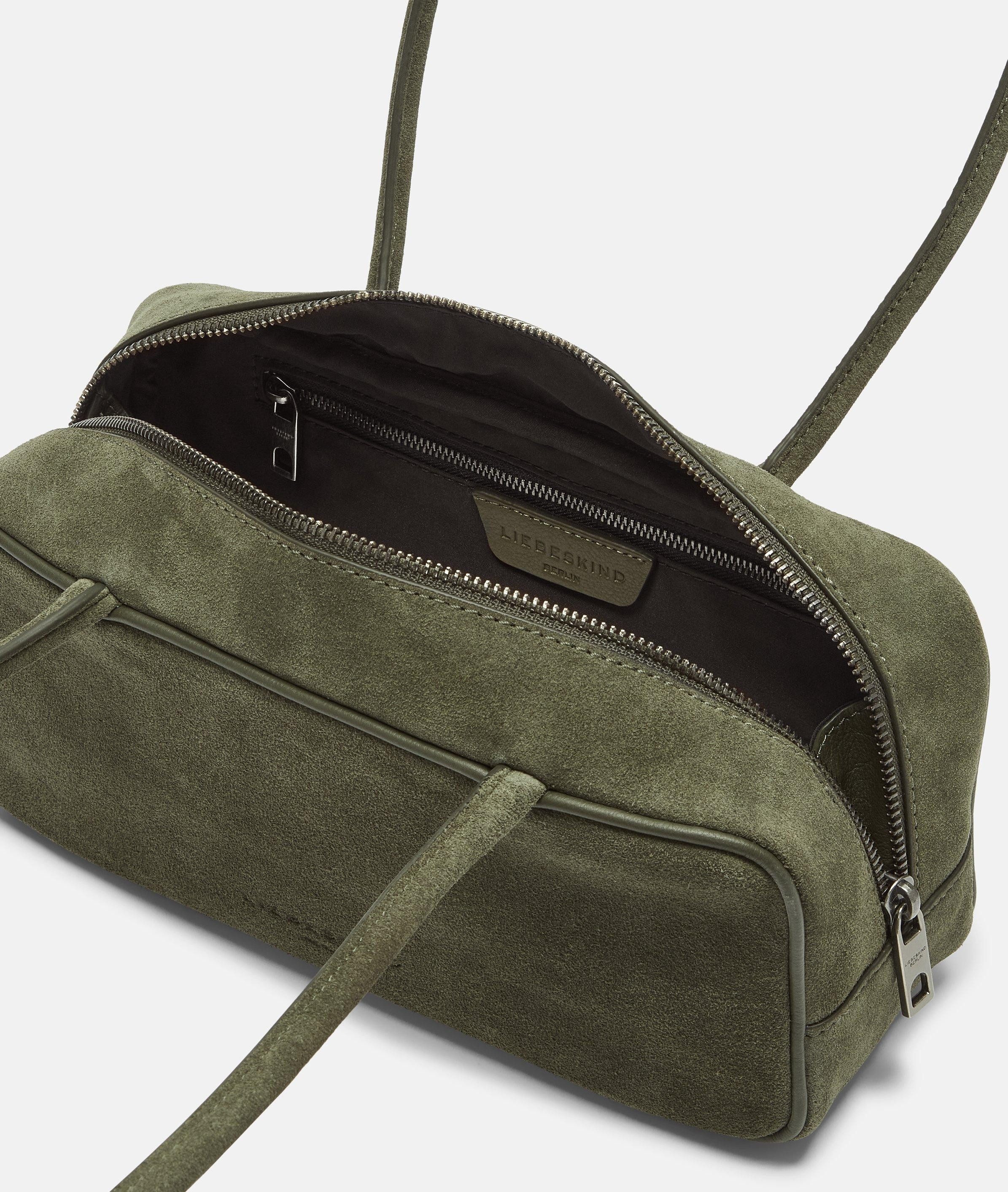 Liebeskind Berlin Schultertasche Jil Satchel S, Handliche Schultertasche aus Veloursleder