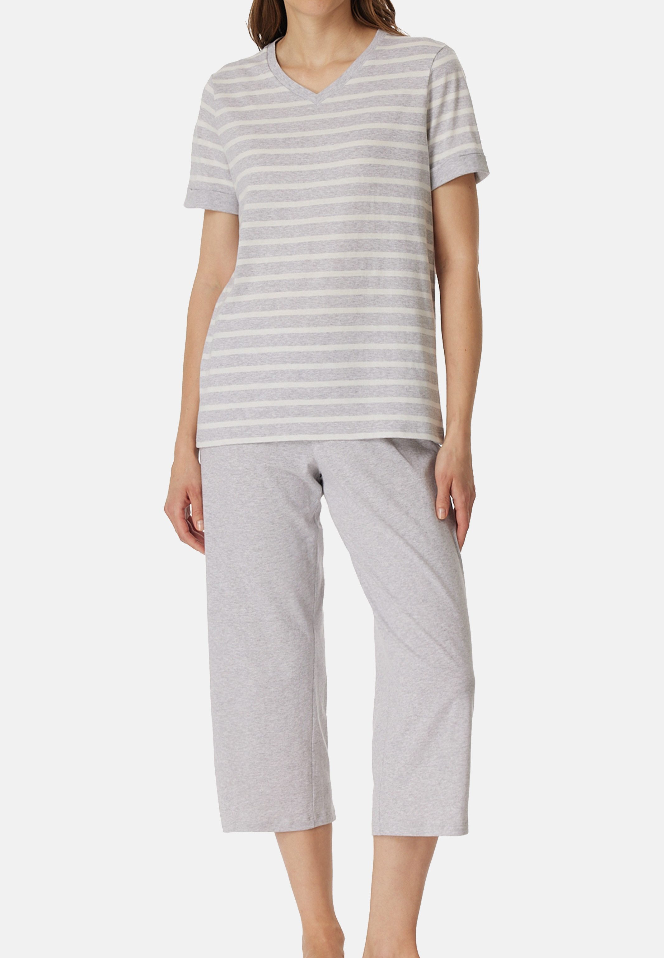 Schiesser Pyjama Casual Essentials (Set, 2 tlg) Schlafanzug - Baumwolle - A günstig online kaufen
