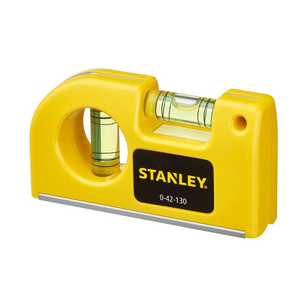 STANLEY Wasserwaage STANLEY 0-42-130 Taschenwasserwaage 8.7 cm 2 mm/m, (0-42-130)