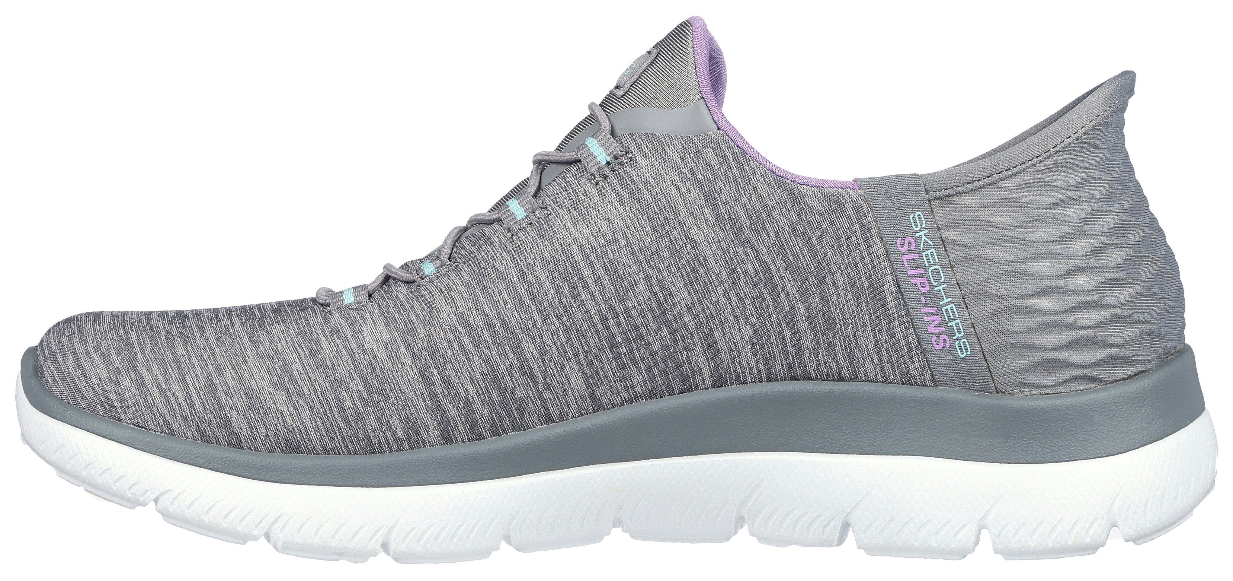 Skechers SUMMITS DAZZLING HAZE Slipper Slip Ins Sneaker, Freizeitschuh mit dezenten Kontrastdetails