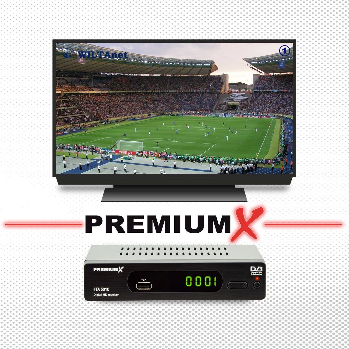 USB FullHD Kabel TV 531C SCART FTA HDMI Digital Kabel-Receiver Receiver PremiumX DVB-C