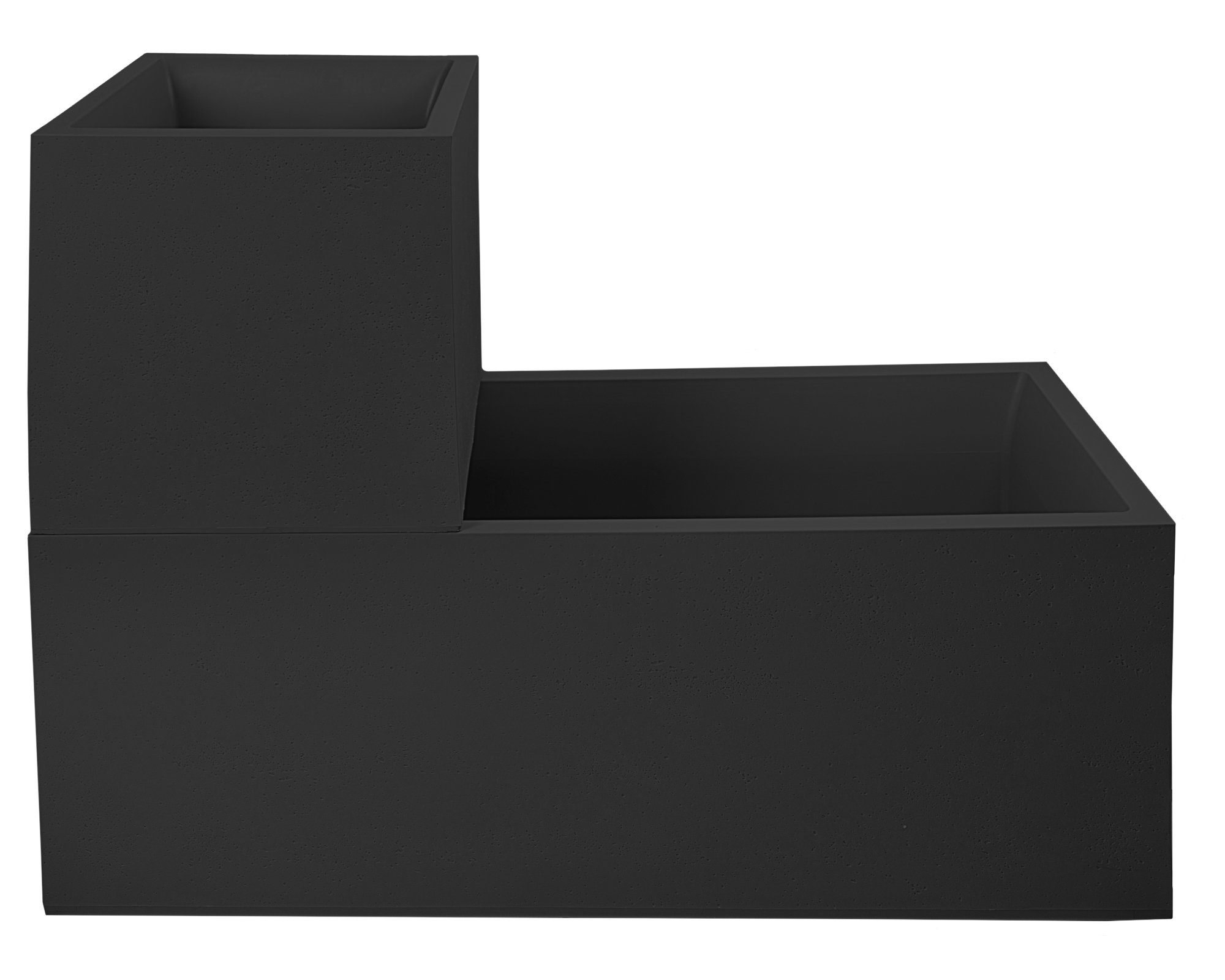 ONDIS24 Blumentopf Ondis24 2 x Плантатор Vulkan, 100+40 Liter Volumen, Blumenkasten mit Wasserspeicher, stapelbar, Balkon, Blumenkübel