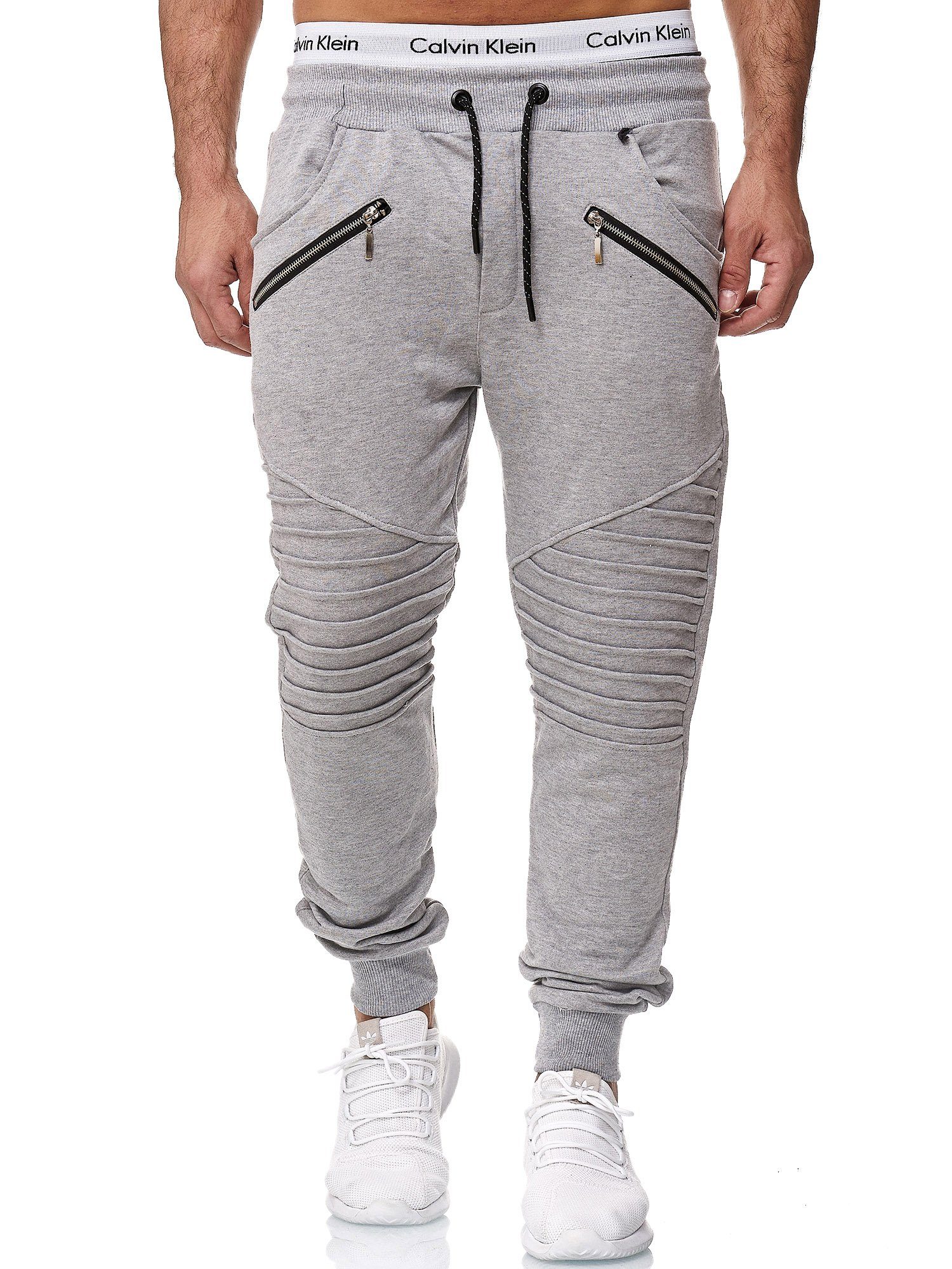 Trainingshose Jogginghose Casual Kayna Sweatpants Grau 1315C Trainingshose Männer Sweatpants, Sporthose 1-tlg) Herren Freizeit Jogginghose John Fitness (Sporthose