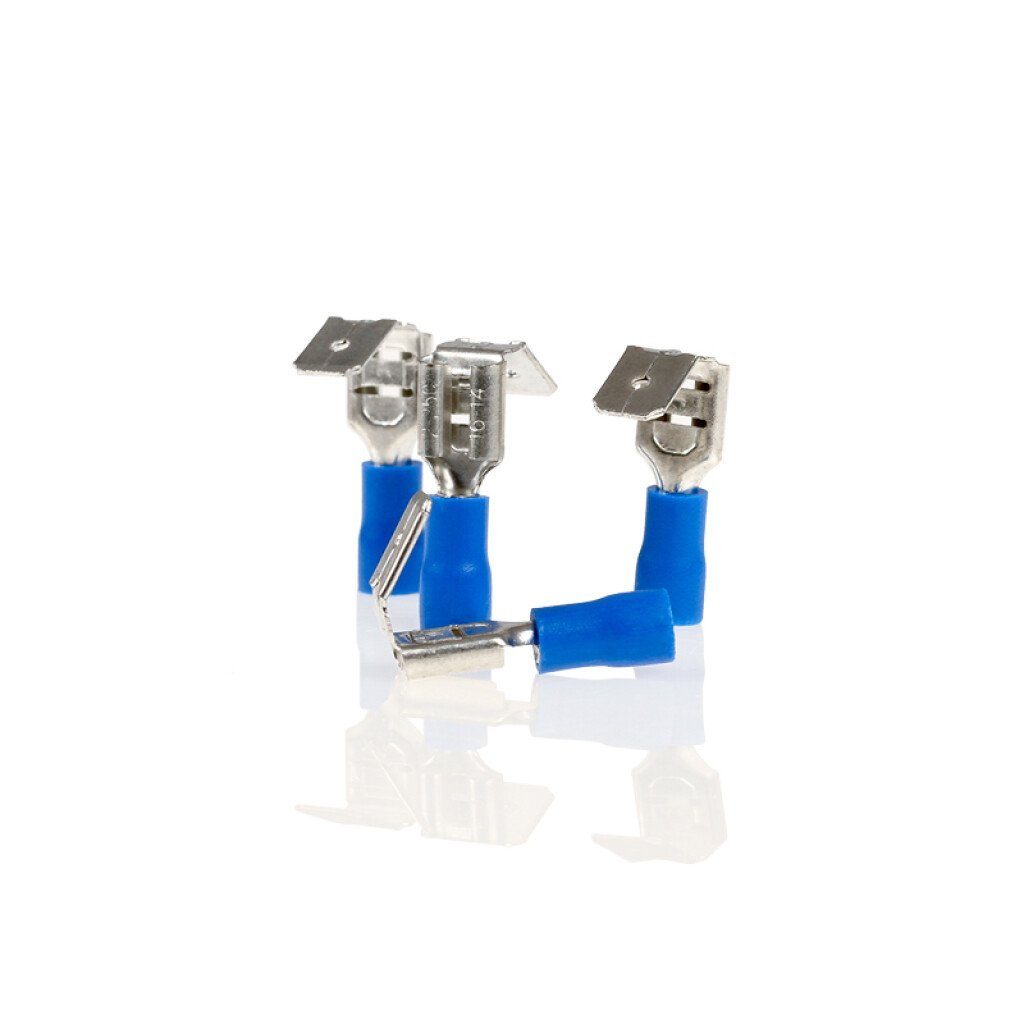 alca Kabelverbinder-Sortiment Flachsteckhülsen mit Abzweig blau 6,35mm 10St. | Kabelverbinder