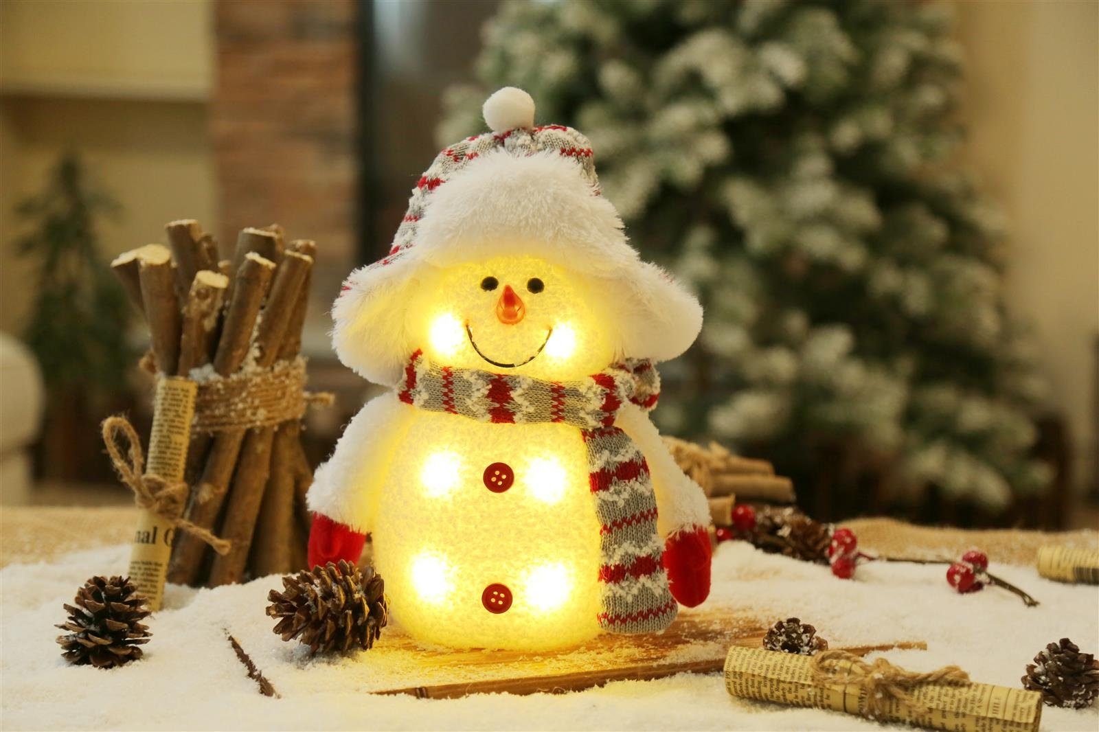 Frosty Bambelaa! Klein Weihnachtsfigur LED Deko Bambelaa! Figuren Schneemann Winter Weihnachten