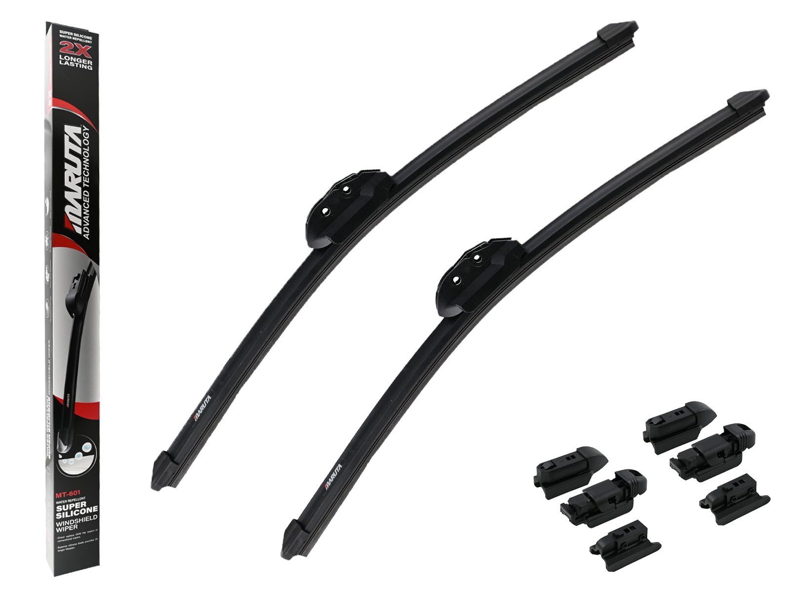 MARUTA Scheibenwischblätter AR450S, 3397118994, 450, 3397118505, (Äquivalent zu Bosch AR450S, 3397118994, 450, 3397118505, Lotus Perl-Effekt Scheibenwischer SET 450mm / 450mm, universal, vorne), Lotus Perl-Effekt Scheibenwischer SET 450mm / 450mm, universal, vorne
