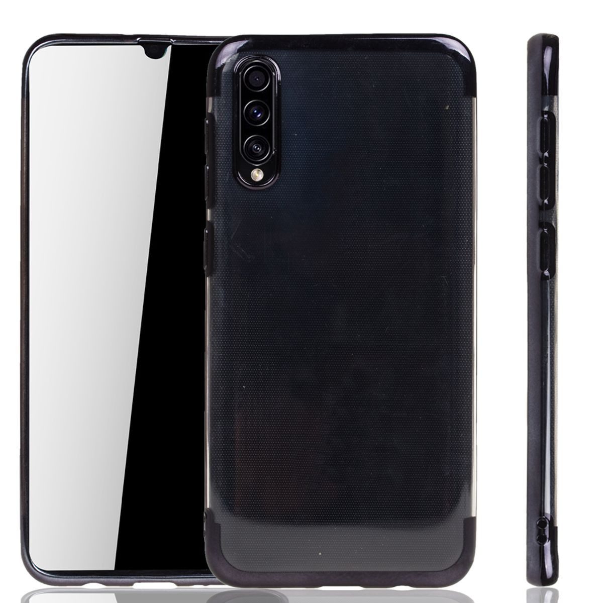 König Design Handyhülle Samsung Galaxy A30s, Samsung Galaxy A30s Handyhülle Bumper Backcover Schwarz
