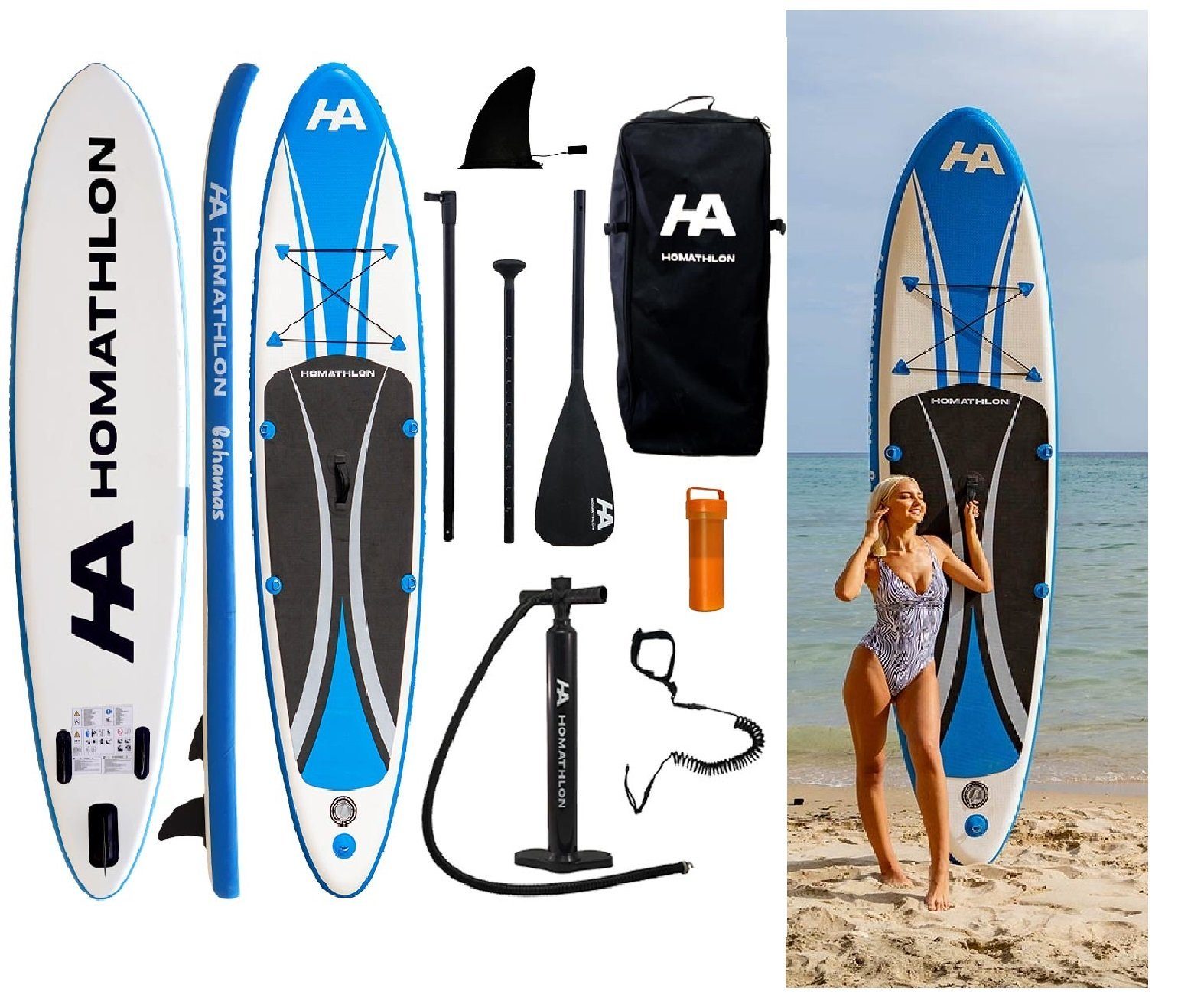 HOMATHLON 325cm Stand SUP-Board HA-25032 HomAthlon BAHAMAS Up Inflatable Paddle Board