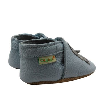 Weiche Leder Krabbelschuhe Lauflernschuhe Hausschuhe Lederpuschen Elefant 100% Leder Lauflernschuh