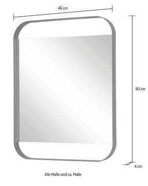 Spinder Design Wandspiegel REX MIRROR Spiegel - Schwarz, Metall, Breite 46 cm