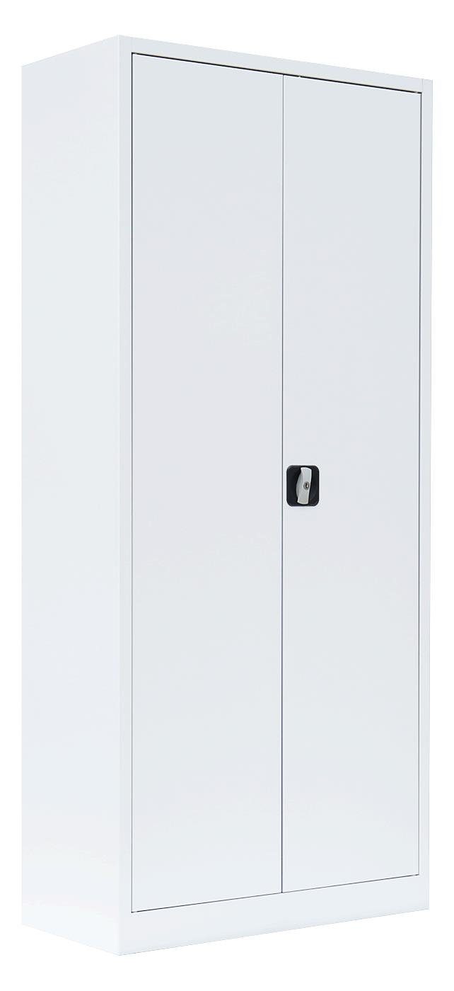 Steelboxx Mehrzweckschrank Lüllmann® Flügeltürenschrank, 4,5 OH, 1800 x 800 x 383 mm (1-St) Komplett montiert und verschweißt, keine Montage erforderlich Weiß | weiß