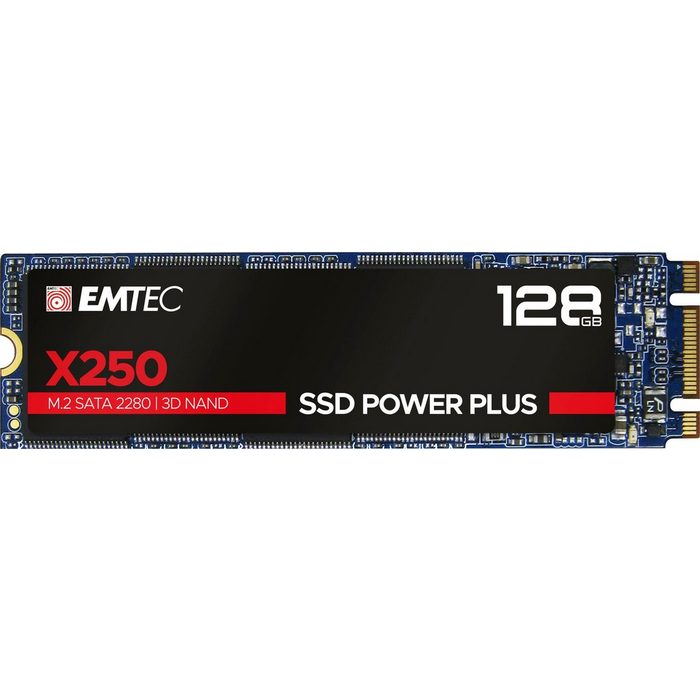 EMTEC X250 Power Plus SSD interne SSD (128 GB) 520 MB/S Lesegeschwindigkeit 500 MB/S Schreibgeschwindigkeit