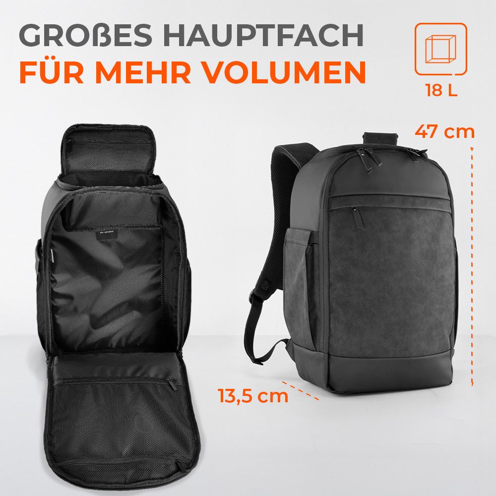 Langenberg Rucksack LANGENBERG Rucksack Herren & Damen [18 Liter] Stylischer Tagerucksack