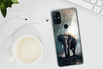 MuchoWow Handyhülle Elefant - Tiere - Licht - Wald - Natur - Wildtiere, Phone Case, Handyhülle OnePlus Nord N10 5G, Silikon, Schutzhülle