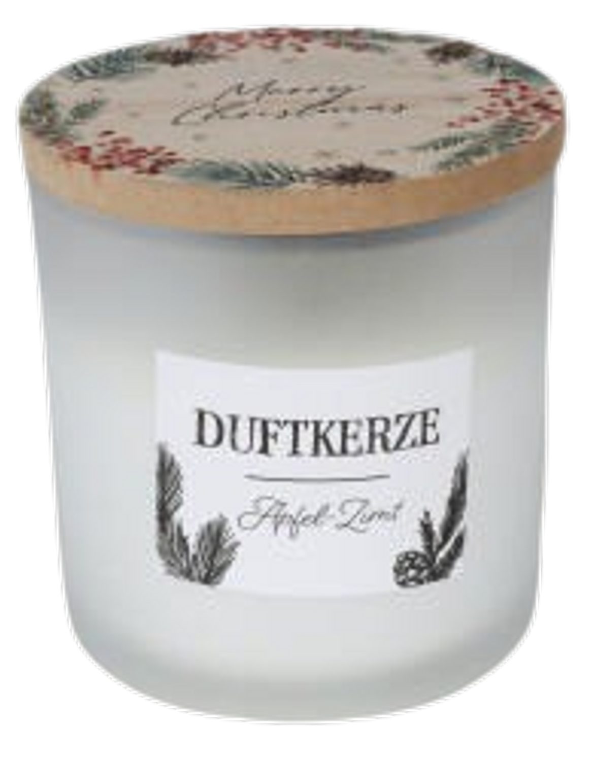 BURI Tafelkerze Duftkerze im Glas Apfel-Zimt Holzdeckel Raumdüfte Innendeko günstig online kaufen