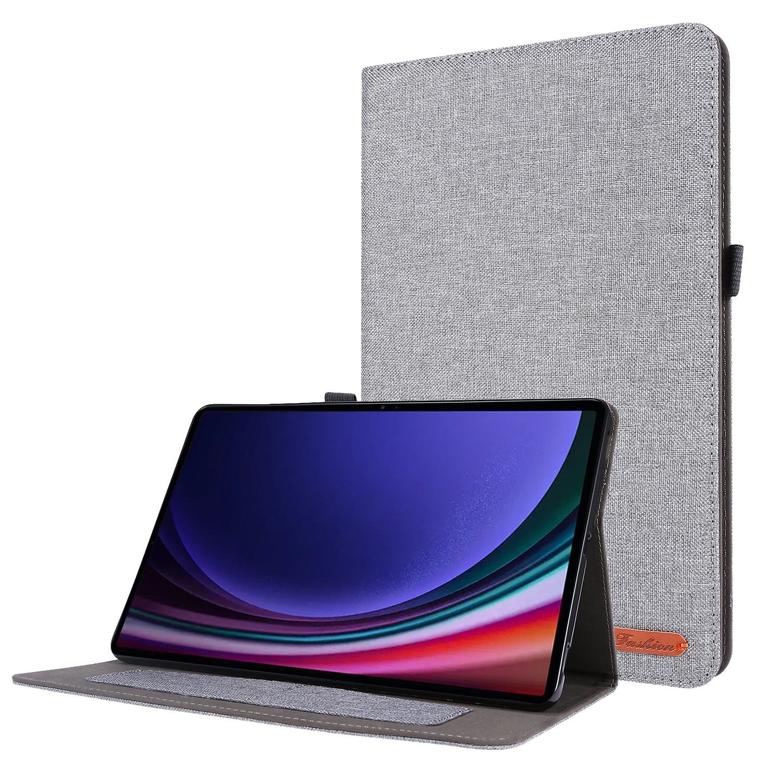 Lobwerk Tablet-Hülle Schutzhülle für Samsung Galaxy Tab S9 FE Plus+ X610/X616 2023 12.4, Wake & Sleep Funktion, Sturzdämpfung, Aufstellfunktion