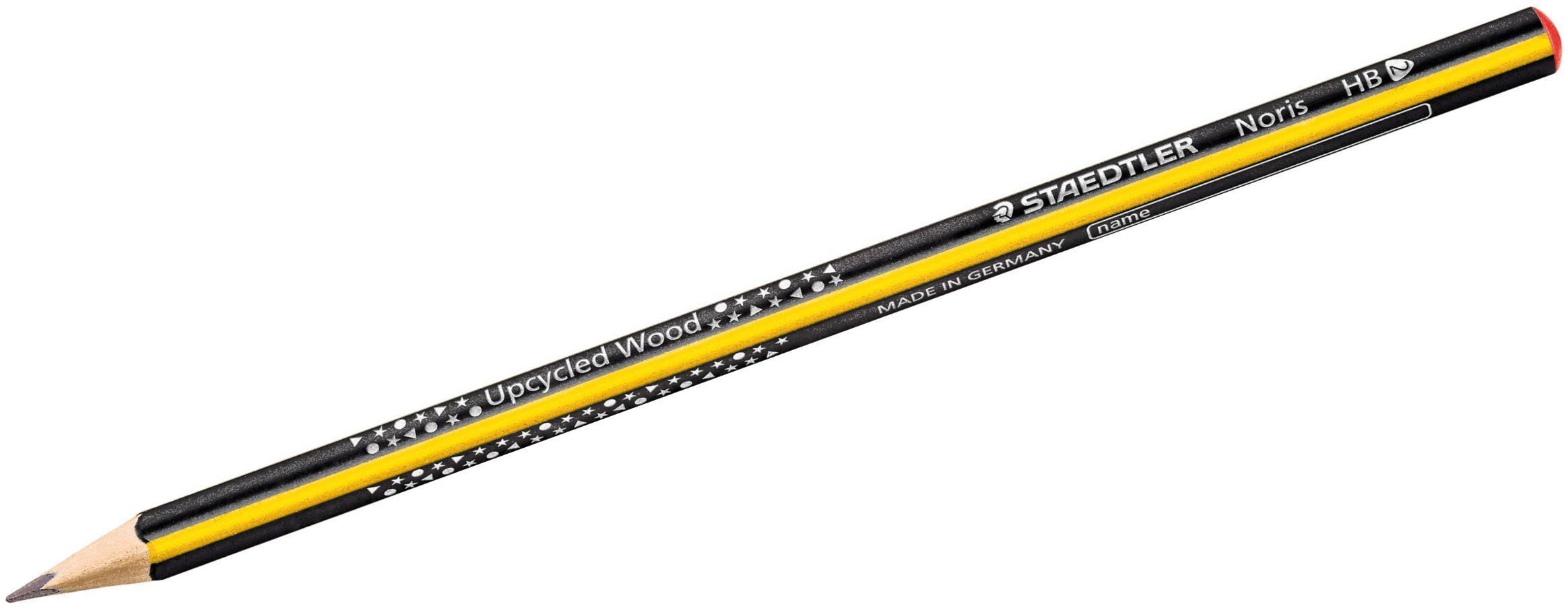 STAEDTLER Bleistift Bleistift Noris 183 HB gelb-schwarz gestreift Packung mit 12 Stück