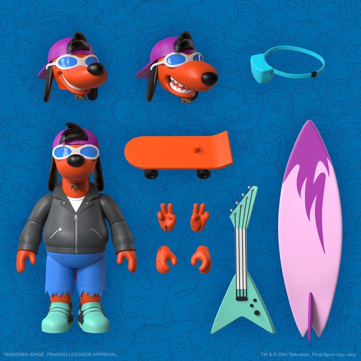 Super7 Actionfigur The Simpsons Ultimates Poochie 7 Inch Actionfigur