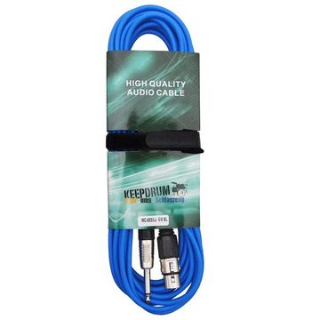 keepdrum MC003XJ 6m Mikrofonkabel Blau Klinke-XLR Audio-Kabel, (600 cm)