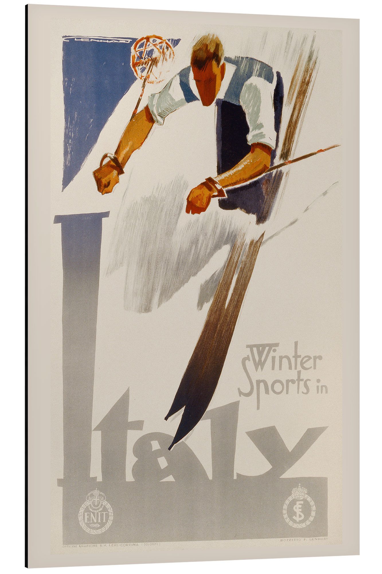Alu-Dibond-Druck Vintage Ski Collection