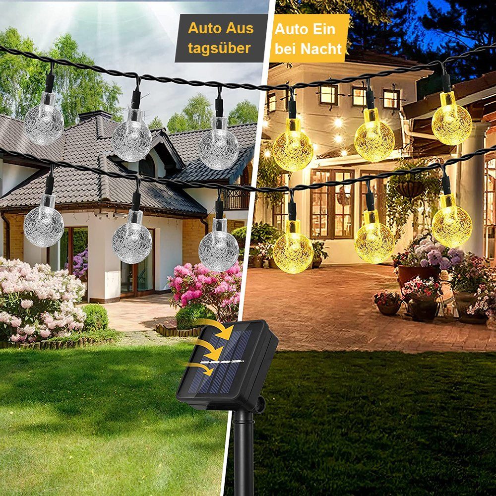 MUPOO Lichterkette Solar Lichterkette Aussen, 20LED/50 günstig online kaufen