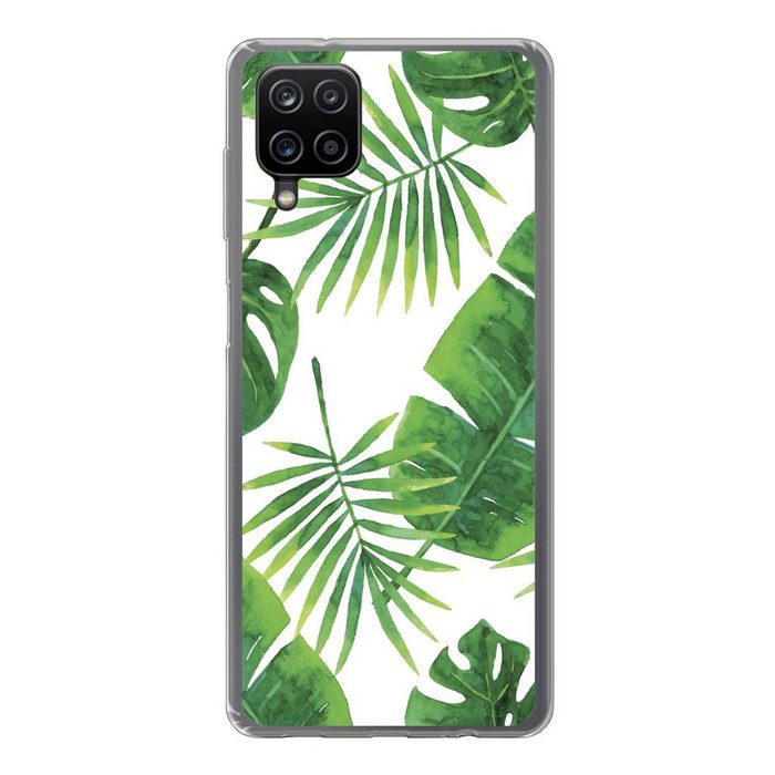 MuchoWow Handyhülle Tropisch - Blätter - Muster Handyhülle Samsung Galaxy A12 Smartphone-Bumper Print Handy
