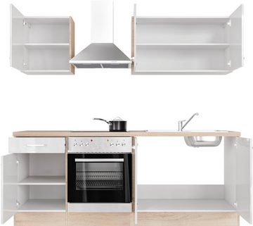 Flex-Well Küche Florenz, wahlw. mit E-Geräten, Breite 210 cm, viele Farbvarianten erhältlich