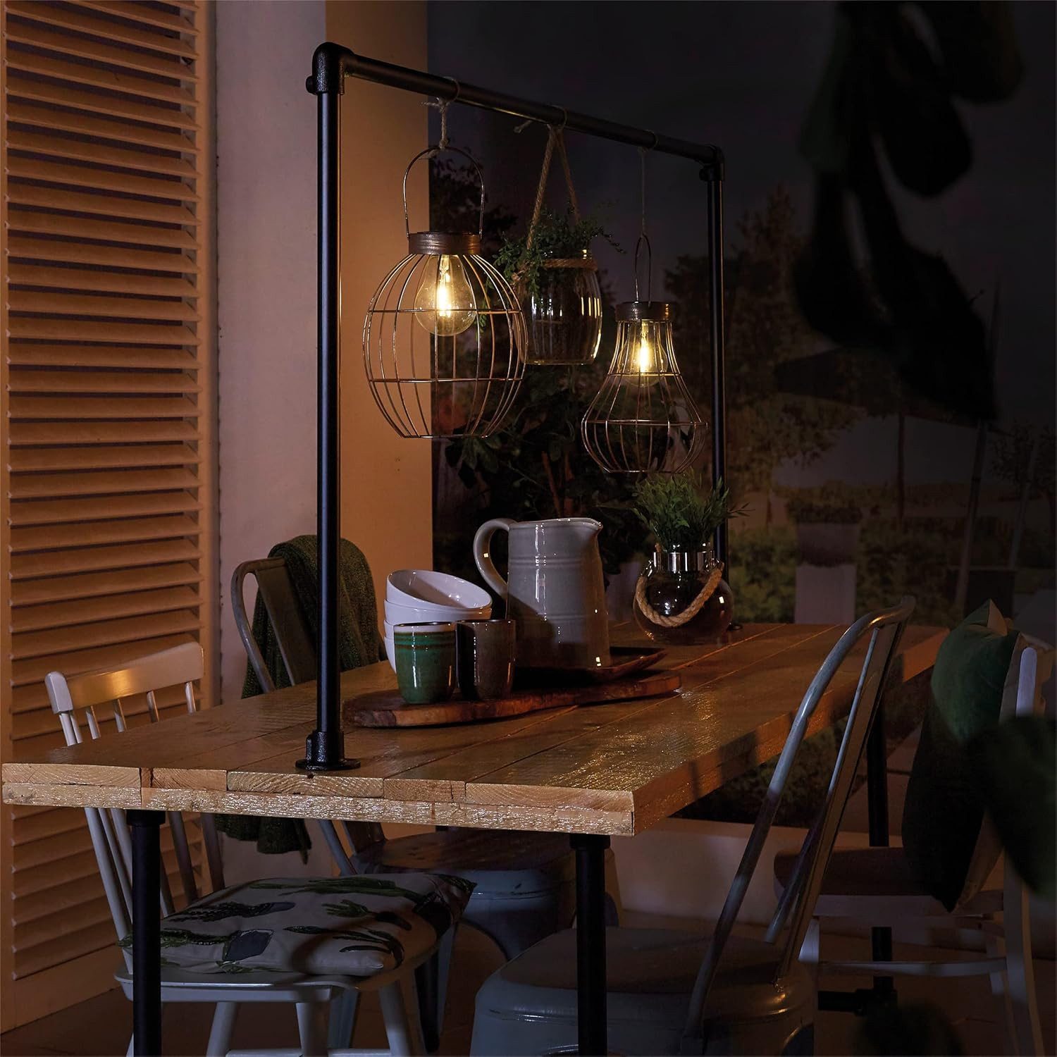 Luxform Gartenleuchte Luxform Solar Drahtgeflecht Leuchte Sheffield Gartenb günstig online kaufen