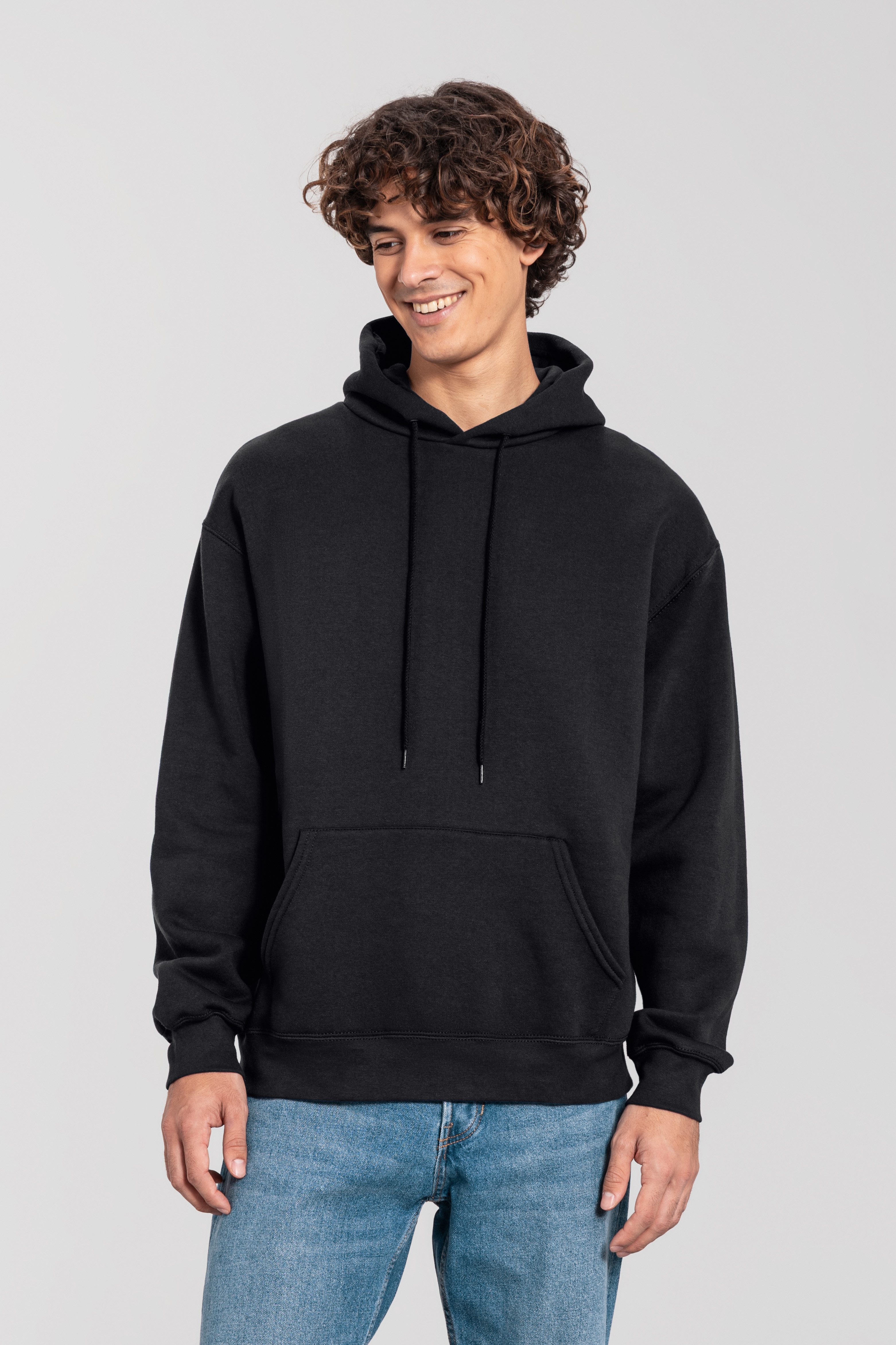 Fruit of the Loom Kapuzensweatshirt Iconic Premium Hoodie mit Kängurutasche, meliert, im Casual-Stil