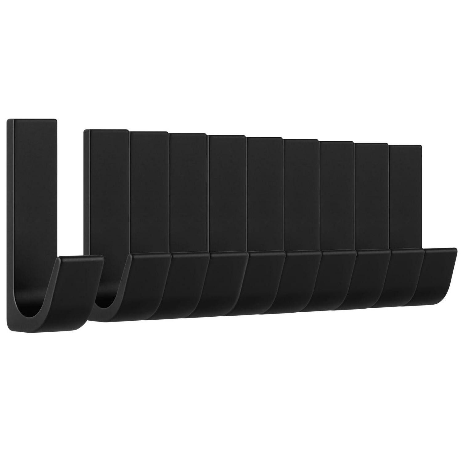 LuxusKollektion Klebehaken Klebehaken Schwarz 10 Stück, (10-St)