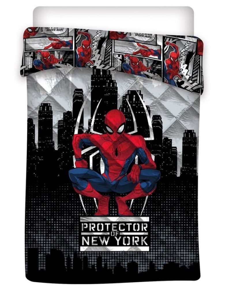 Plaid SPIDERMAN Plais Quilt Cover Bettüberwurf Bettdecke 200x140, Spiderman