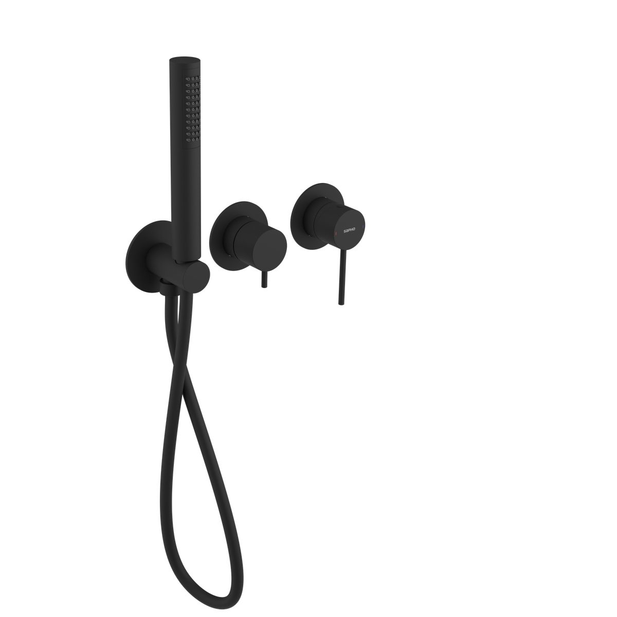 Sapho Duscharmatur ULTRAMIX Unterputz-Duscharmatur/Wannenarmatur mit Handbrause, 2 Wege Sapho-UT045B-SET