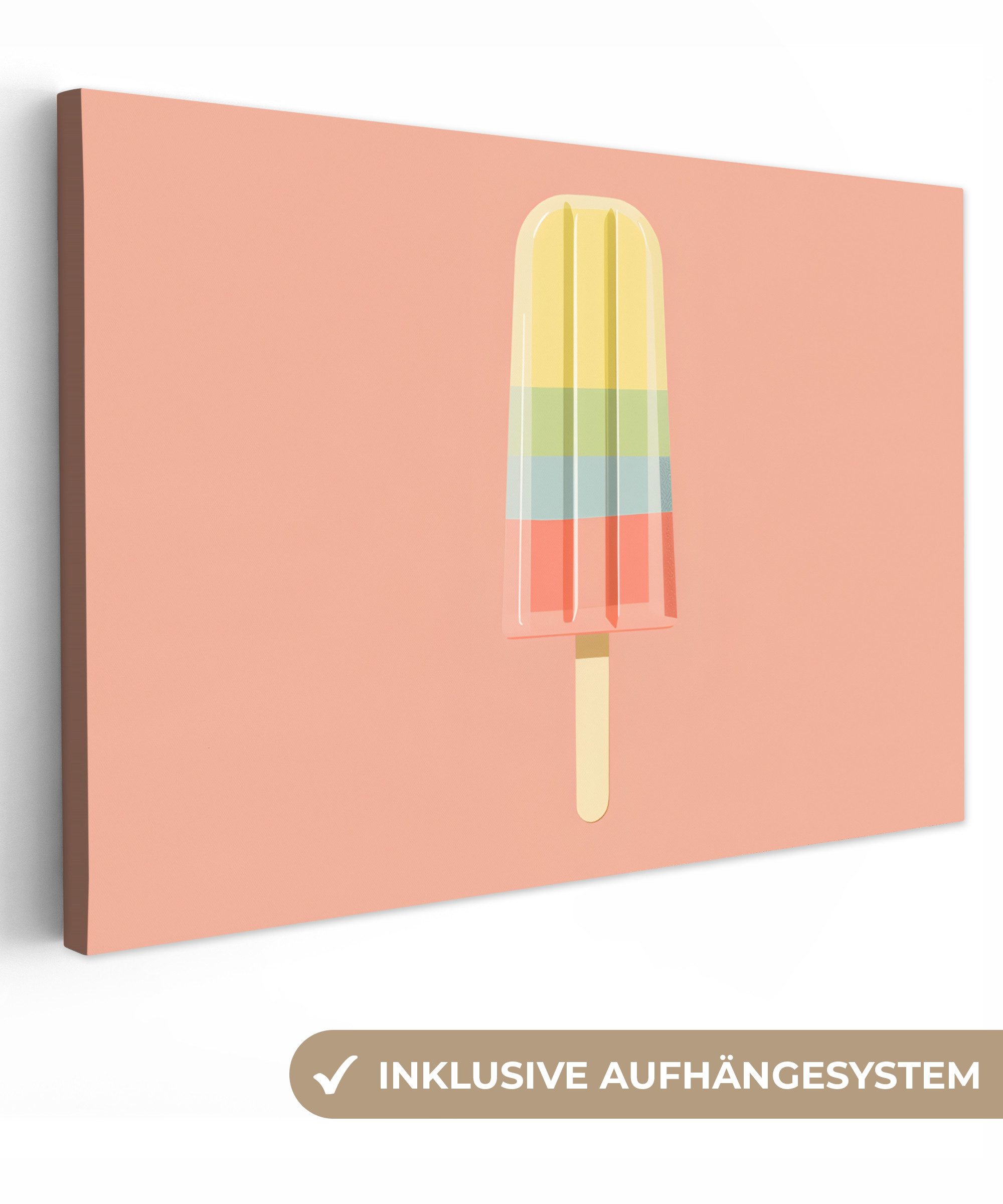 OneMillionCanvasses® Leinwandbild Wassereis - Pastelltöne - günstig online kaufen