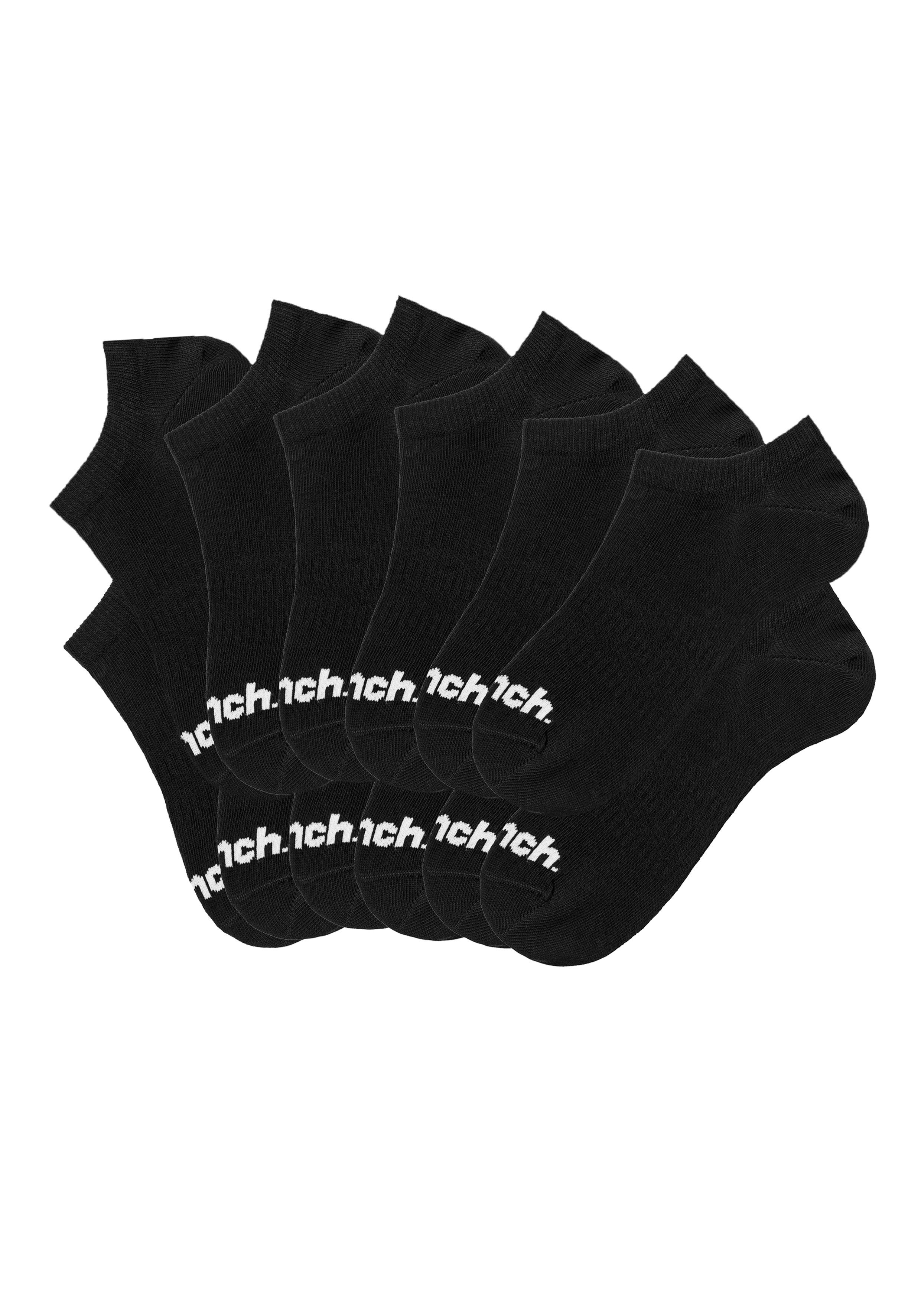 Bench. Sportsocken (Set, 12-Paar) 12x Sneakersocken Schuh schwarz im verschwinden