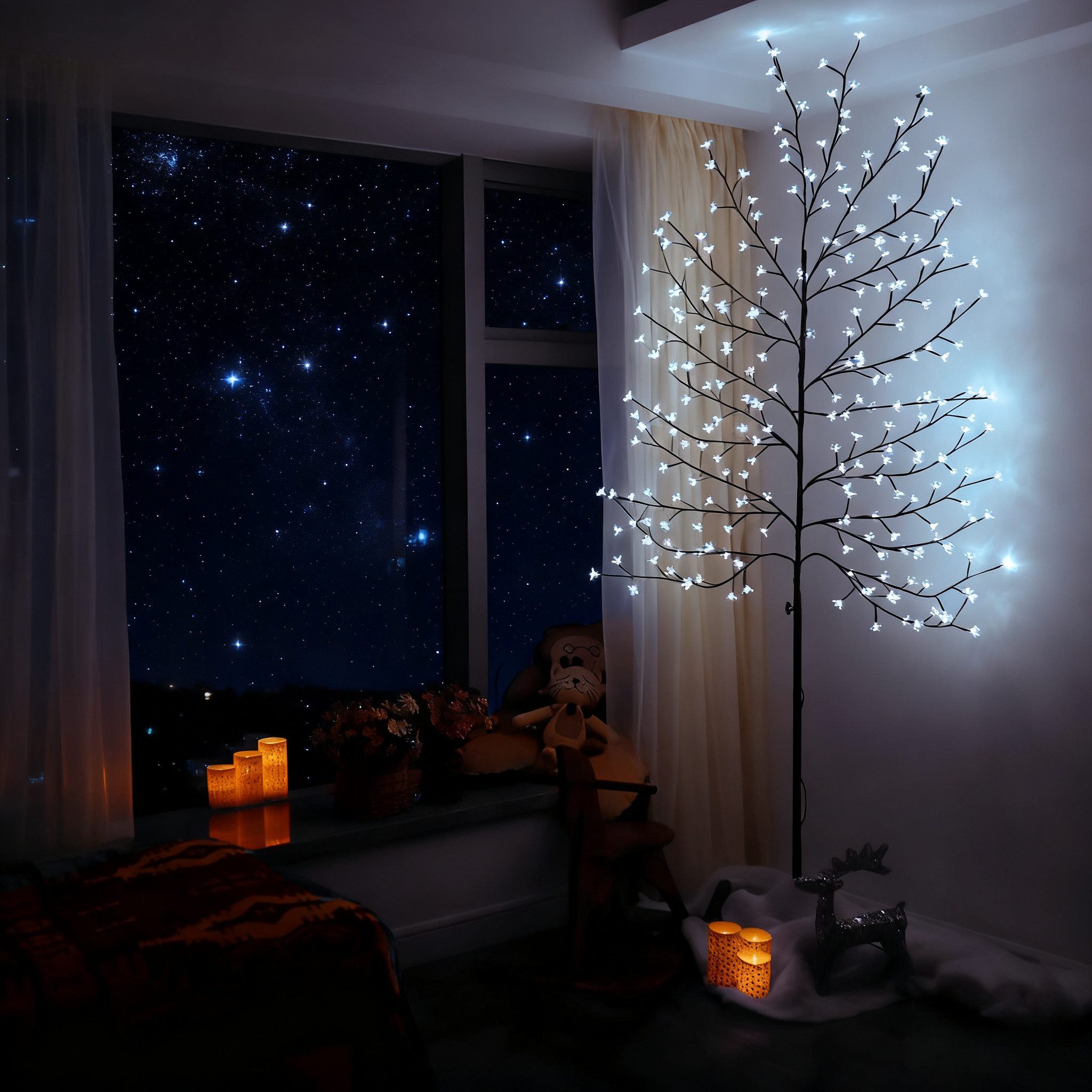 CCLIFE LED Baum Led Lichterbaum Indoor Weihnachtsbaum, Kirschblütenbaum Lic günstig online kaufen